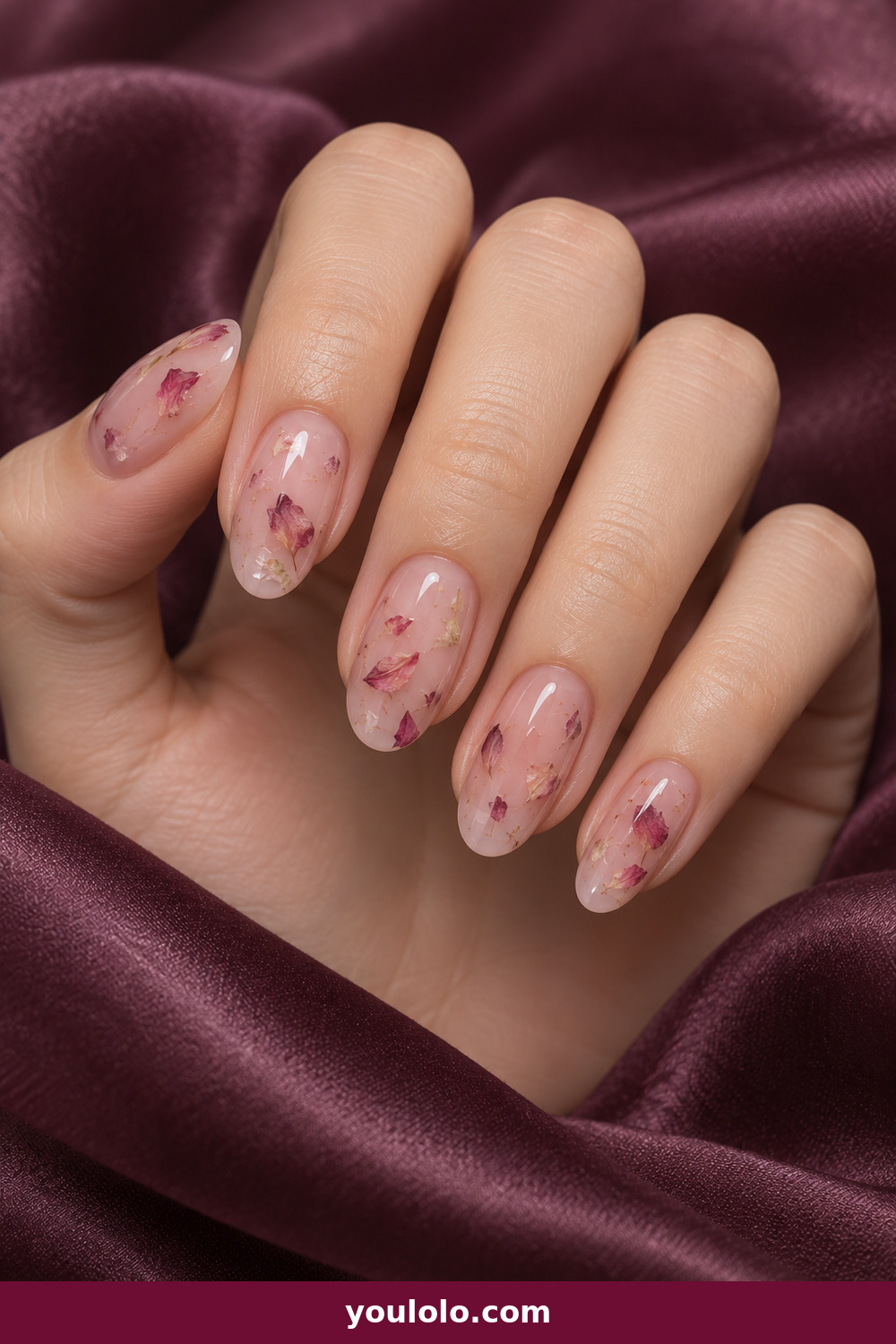 Valentines Nails Designs idea 17: Milk Bath Roses