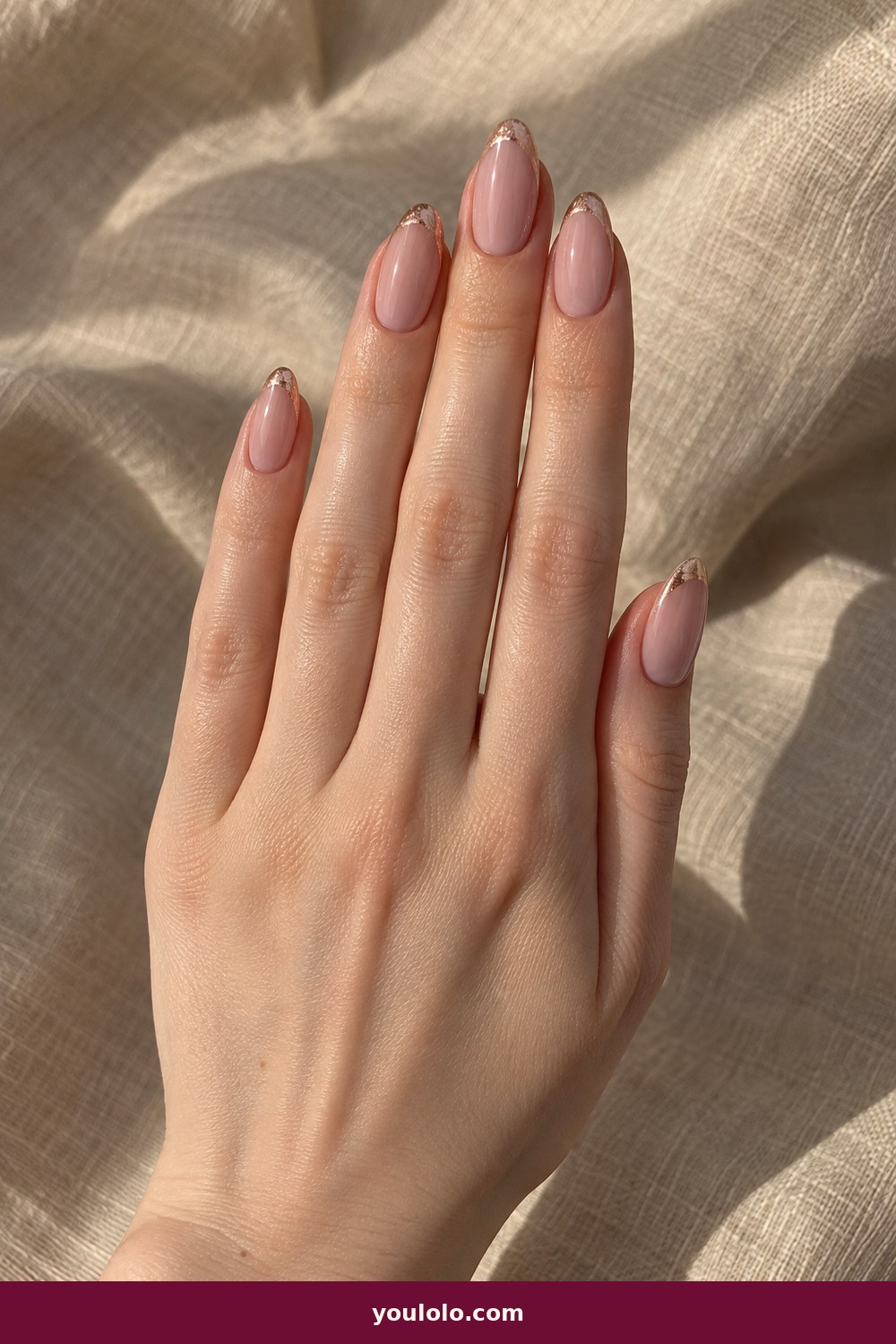 Cruise Nails idea 17: Rose Gold Sunset