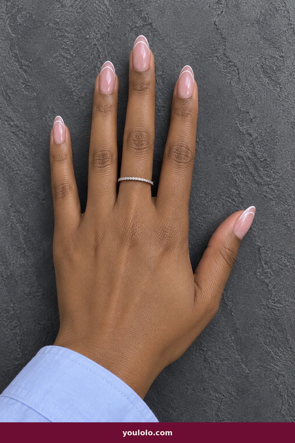 Burgundy Deep French — French Nails Ideas idea 18