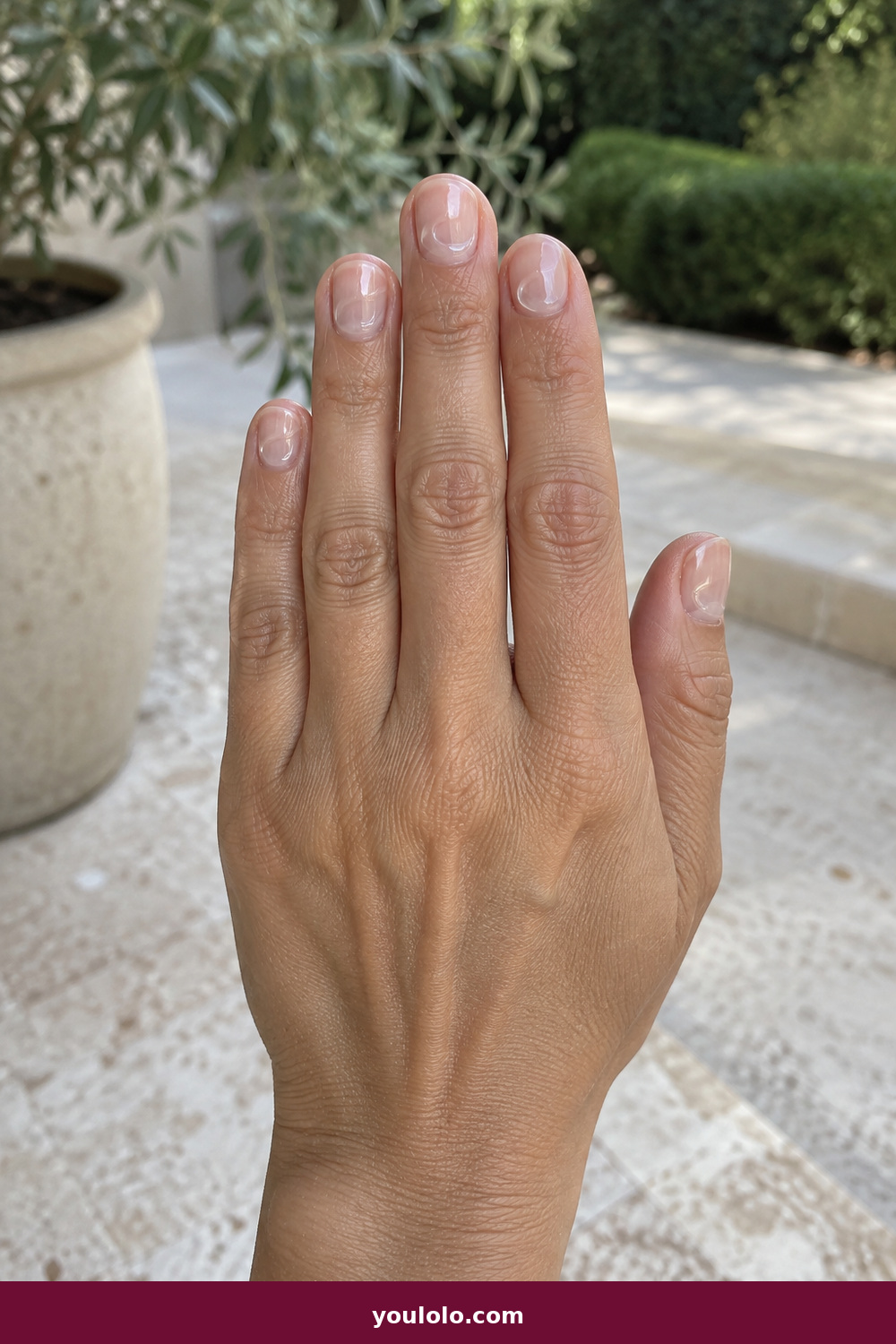 Gel Nails Ideas idea 18: Clear Bubble Lines, short clear gel nails with minimal raised transparent bubble lines