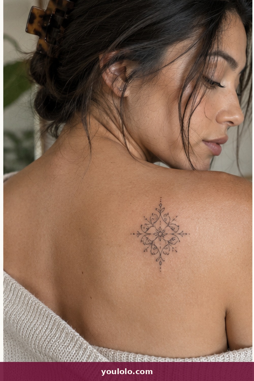 Lace-Inspired Medallion — idea 18 from Fine Line Tattoos for Women
