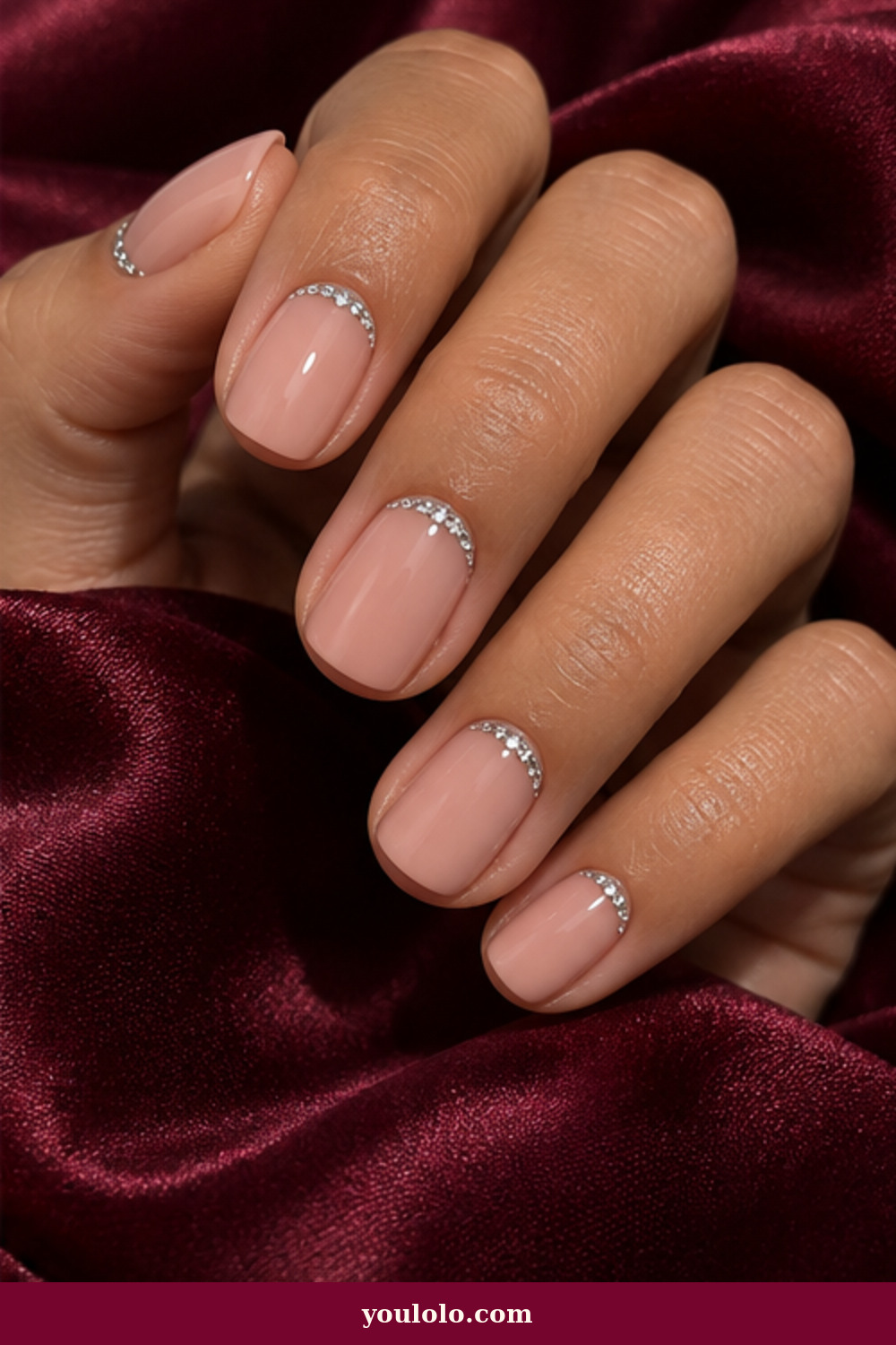 Cool Girl Nails idea 18: Silver Crystal Cuff