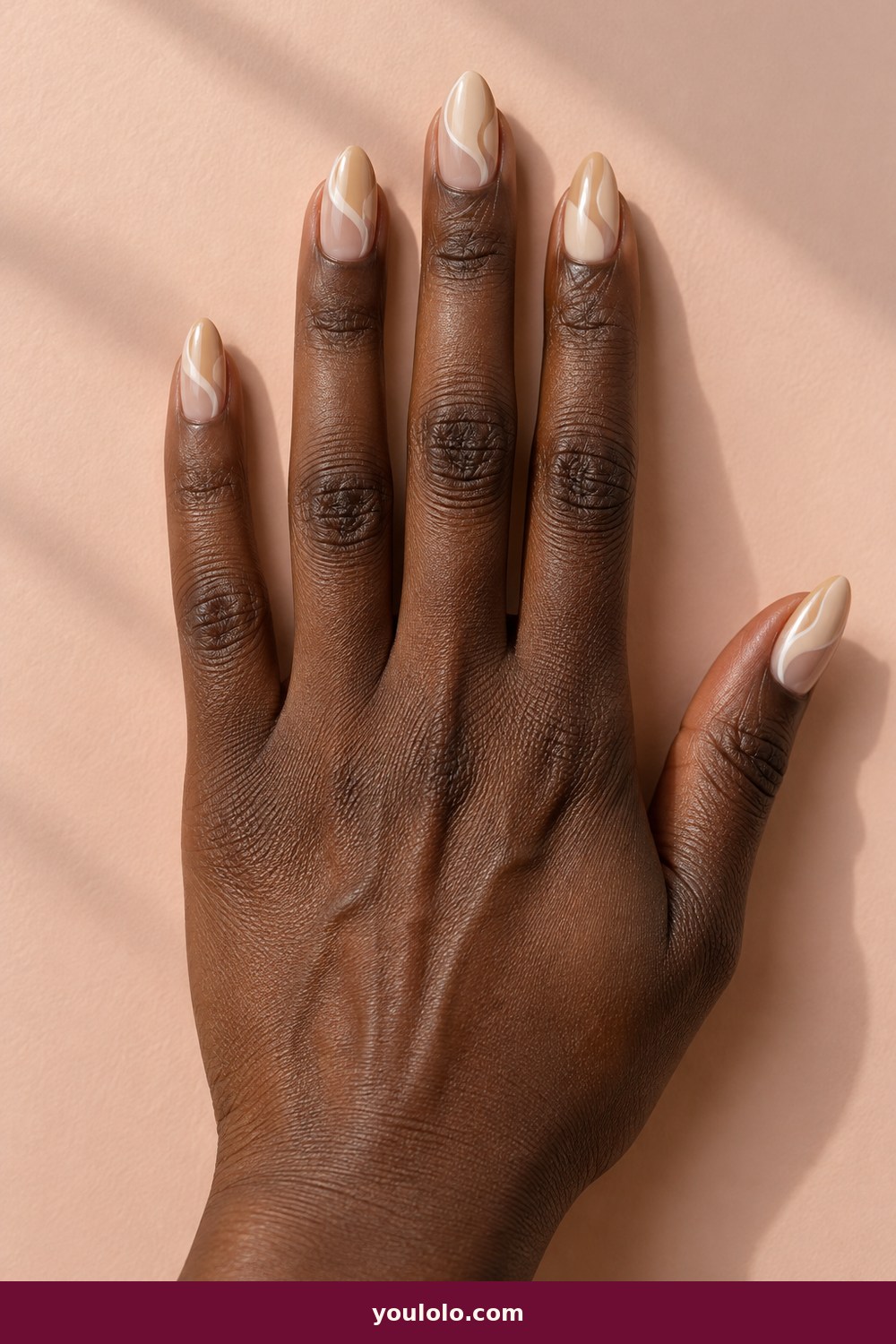 Beige Nails idea 18: Warm Negative Space