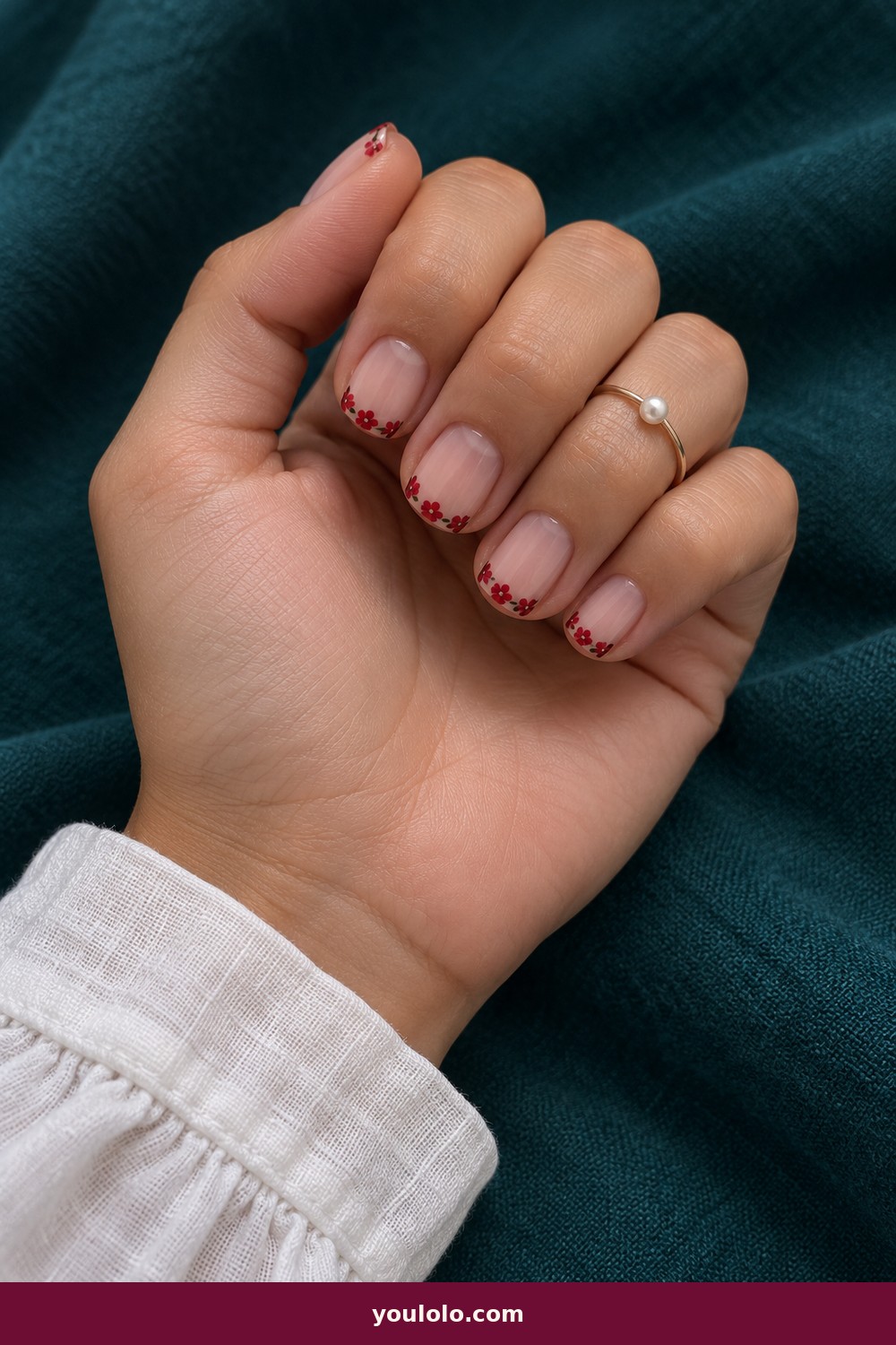 Red Quartz — Short Red Nails idea 19