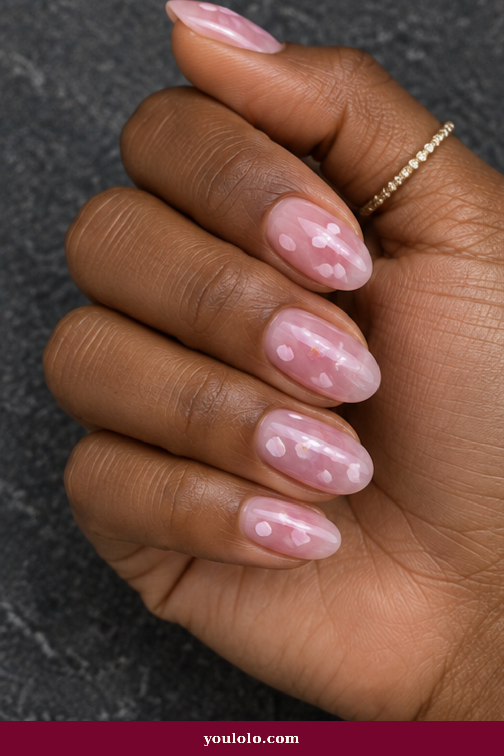 Rose Quartz Petals Cherry Blossom Nails idea