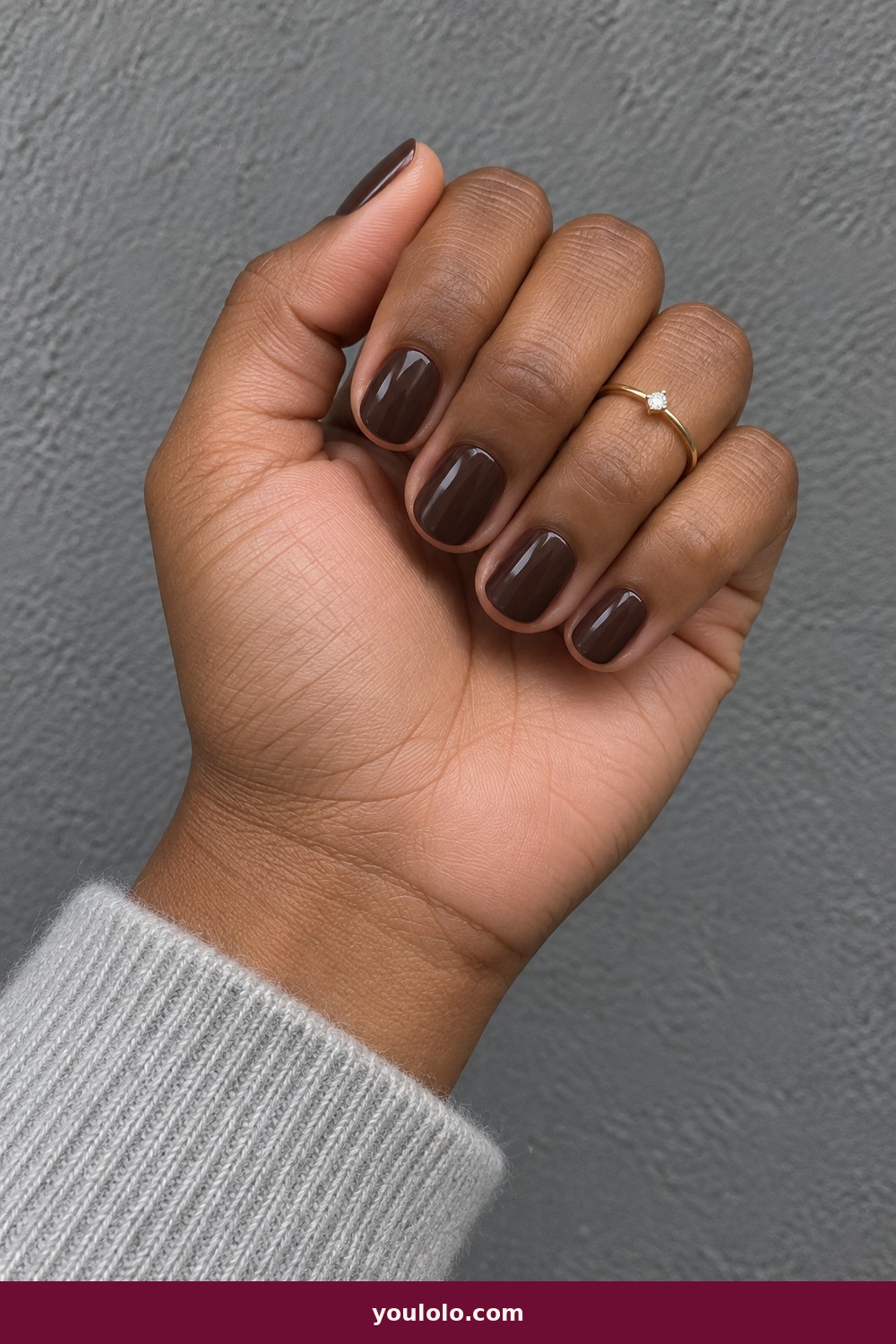 Scarlet Floral French — Short Red Nails idea 21