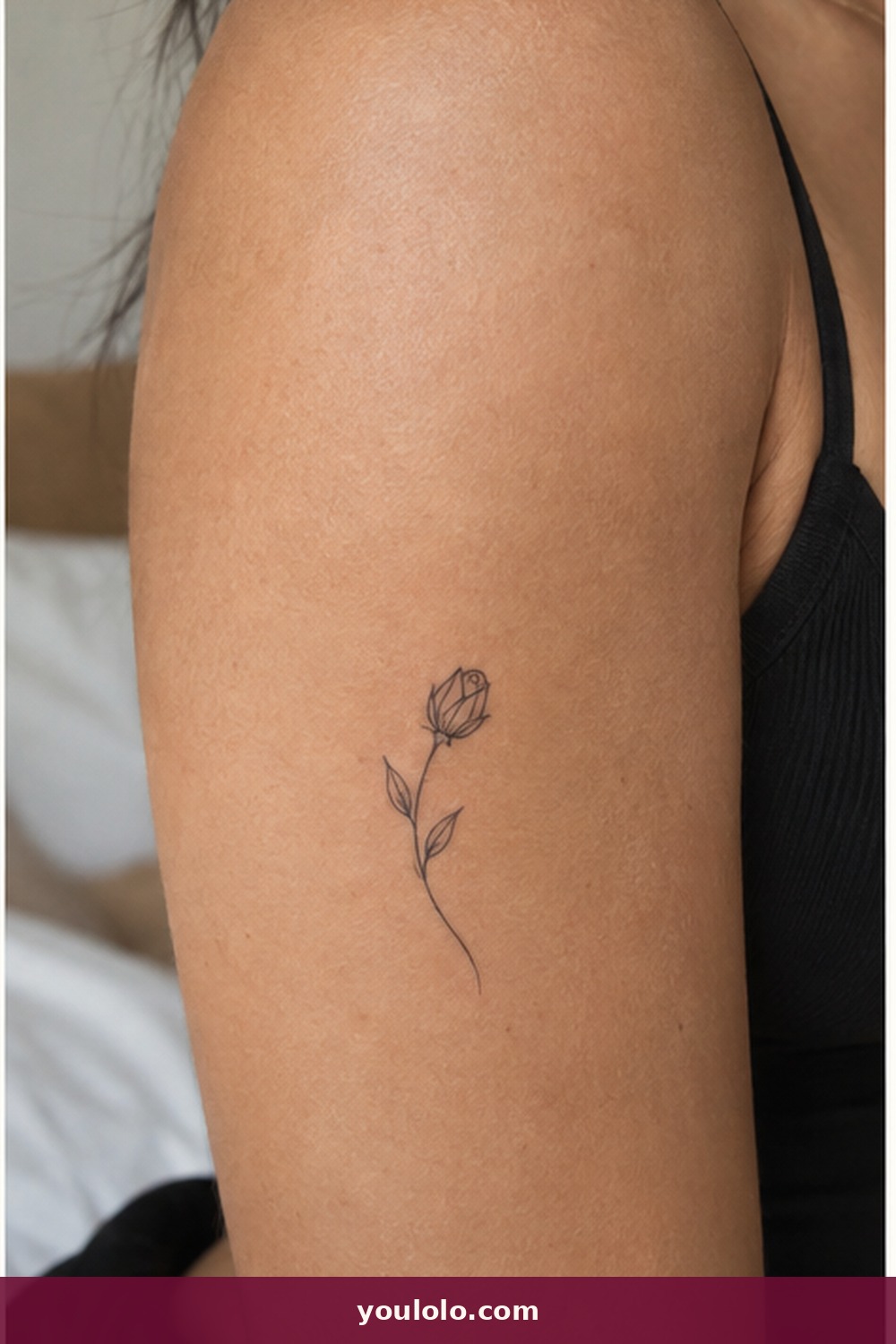 Single Rosebud — idea 23 from Dainty Wrist Tattoos for Women