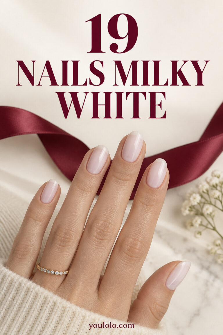 19 Nails Milky White ideas with soft ivory manicure