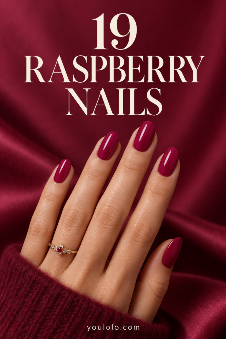 19 Raspberry Nails in a glossy berry shade