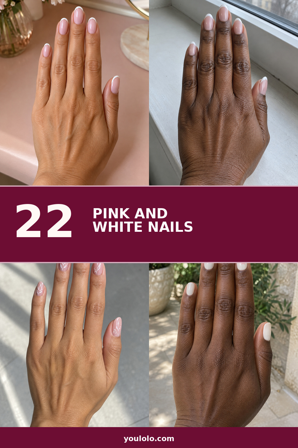 22 Pink and White Nails That Aren’t Too Sweet