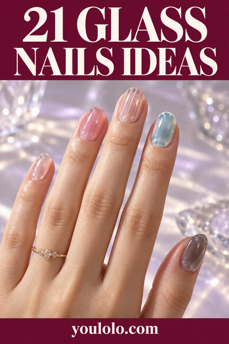 21 Glass Nails Ideas With a Clean, Light-Catching Finish