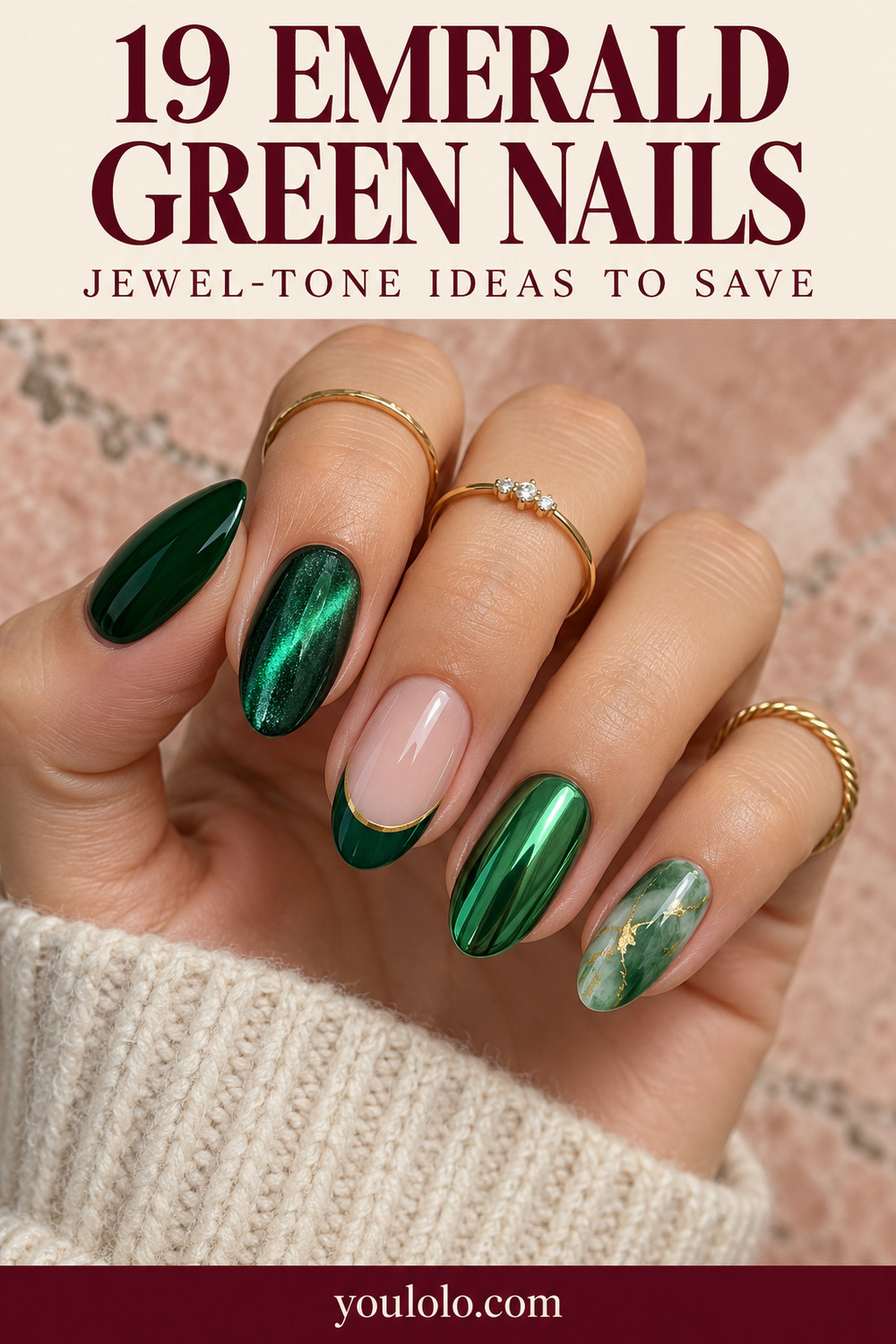 19 Emerald Green Nails Ideas That Catch the Light Beautifully