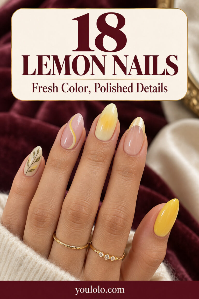 18 Lemon Nails Ideas with Fresh Color and Polished Details