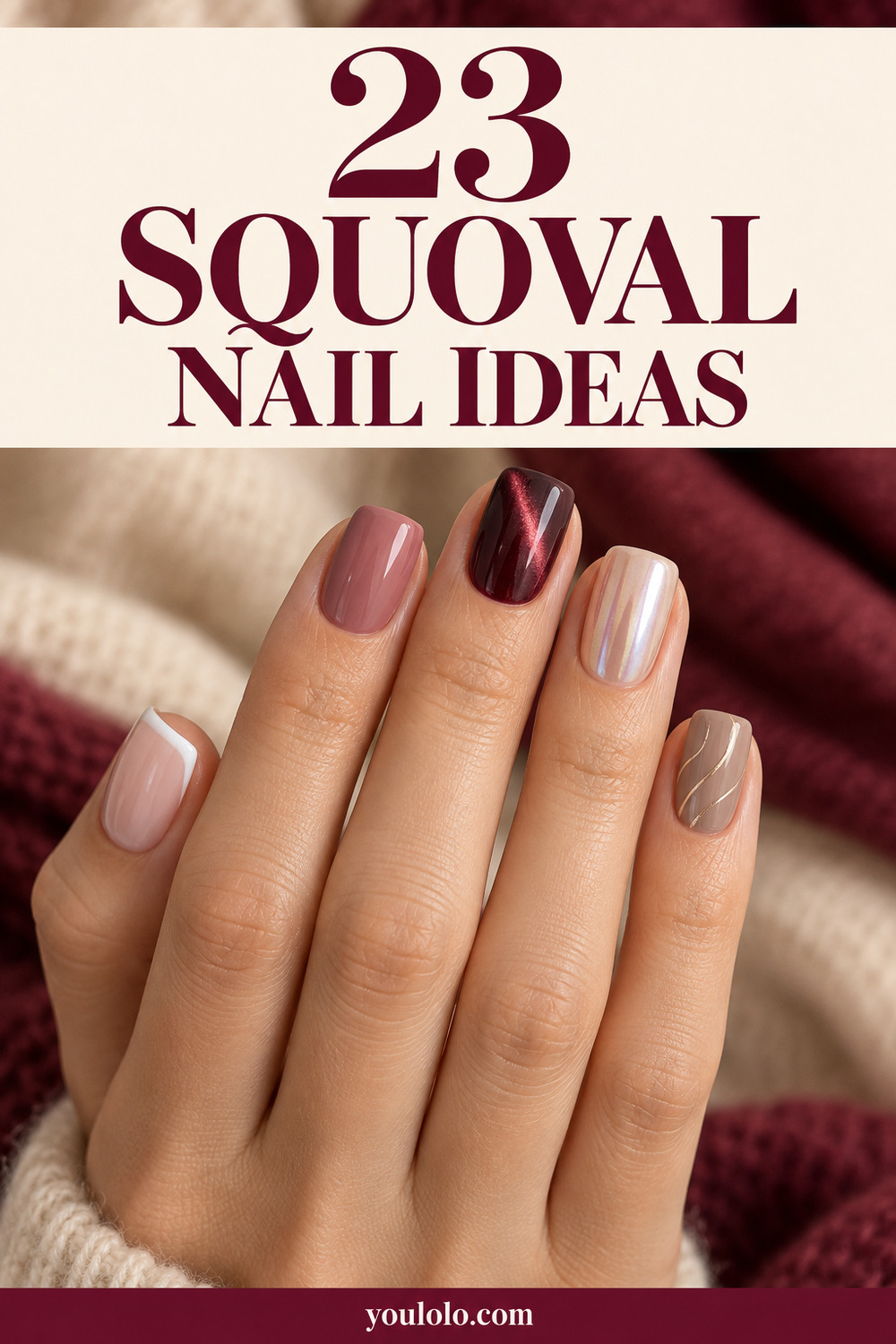 23 Squoval Nails Ideas That Make Short Nails Look Polished