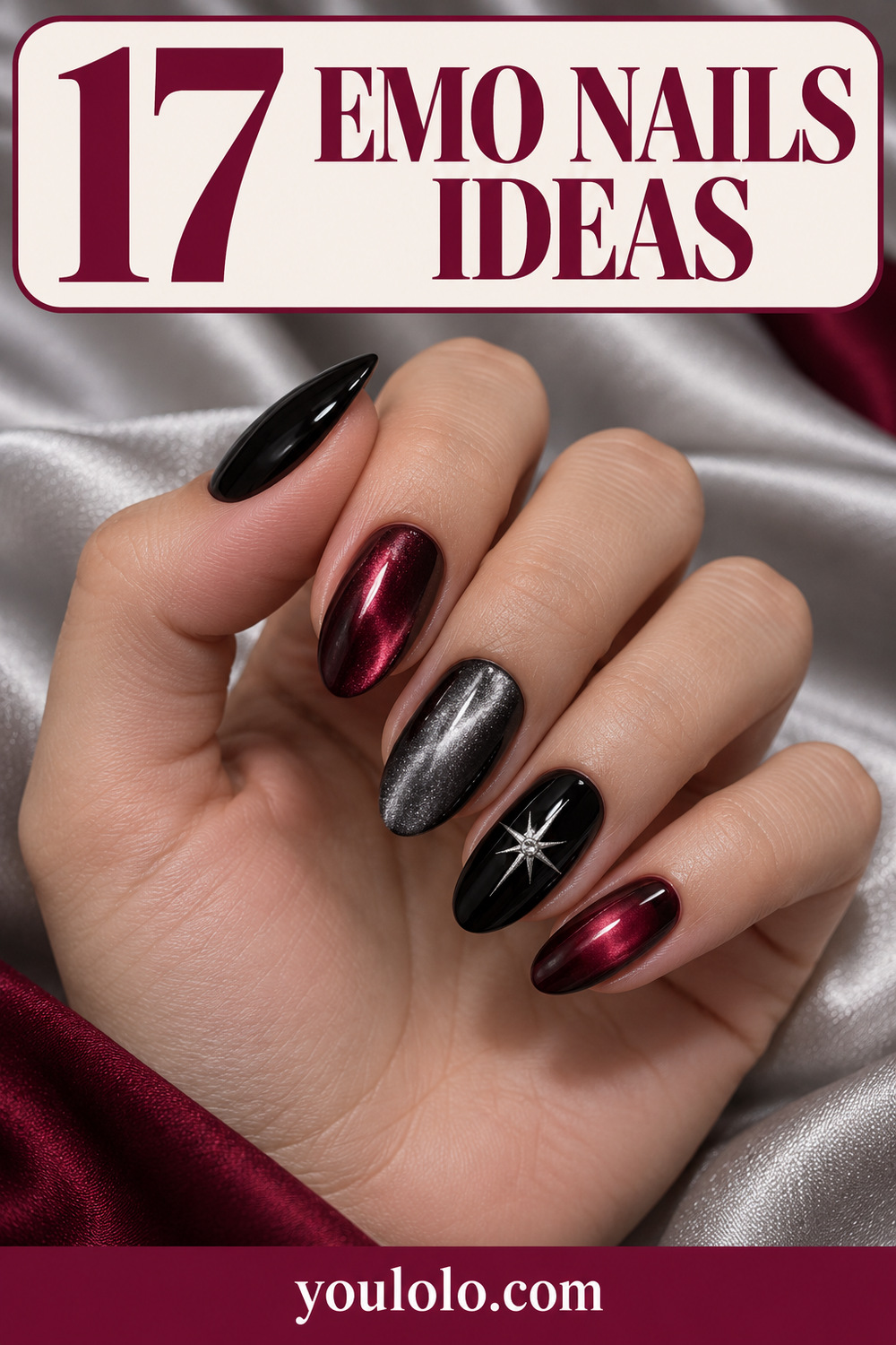 17 Emo Nails Ideas With a Polished Dark Edge