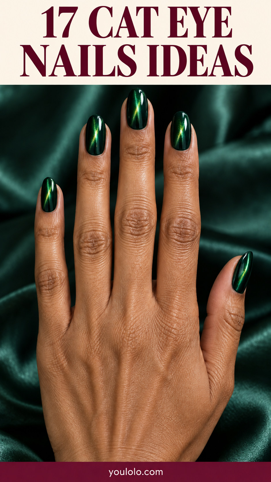 17 Cat Eye Nails ideas on a realistic woman’s hand