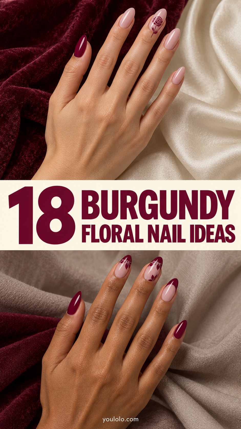 18 Burgundy Floral Nails: Beautiful Designs for Fall