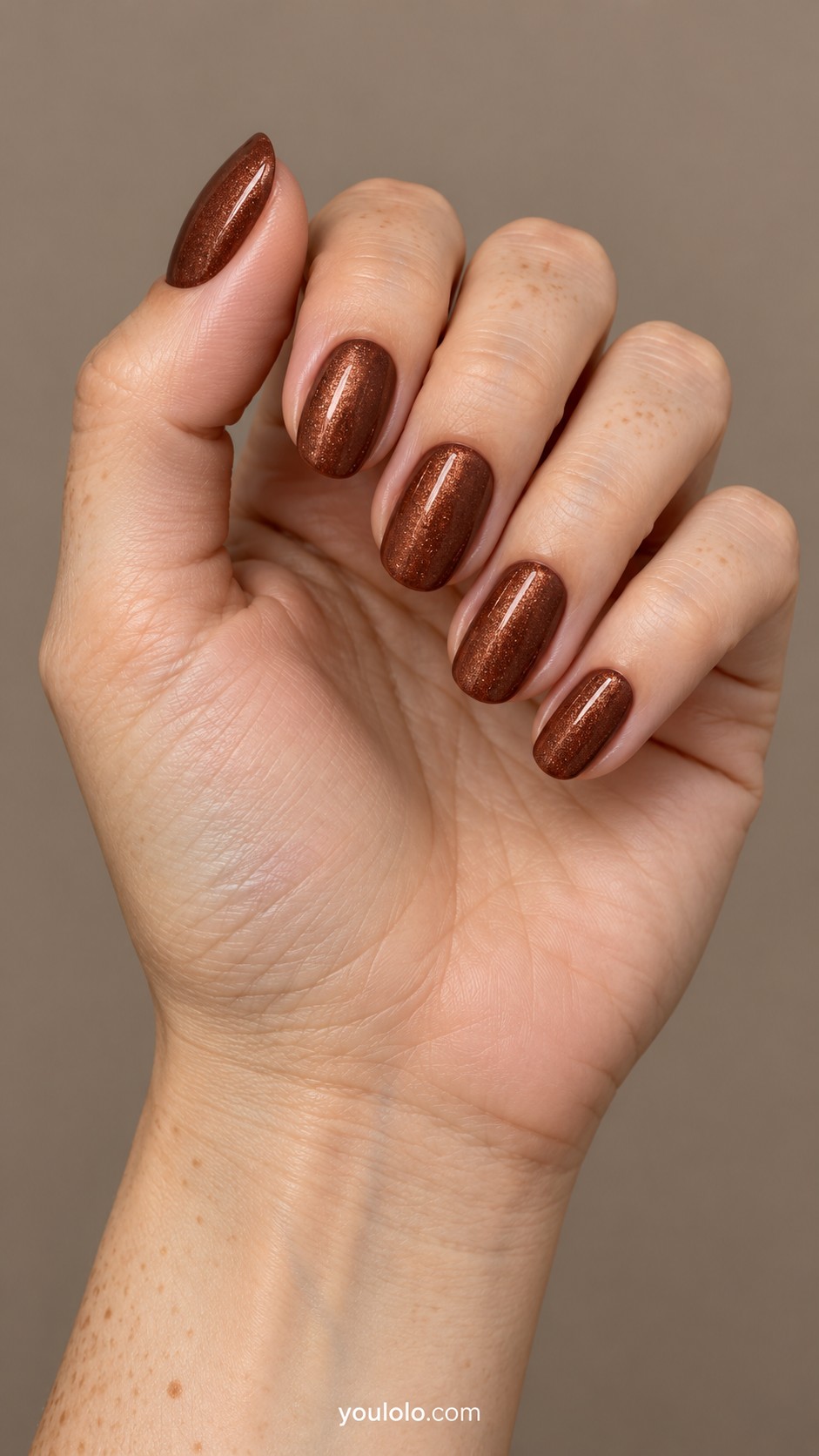 Fall Nail Colors — Burnished Cinnamon Shimmer