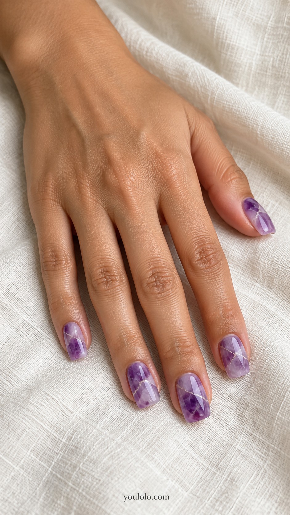 Witchy Nails — Amethyst Veins