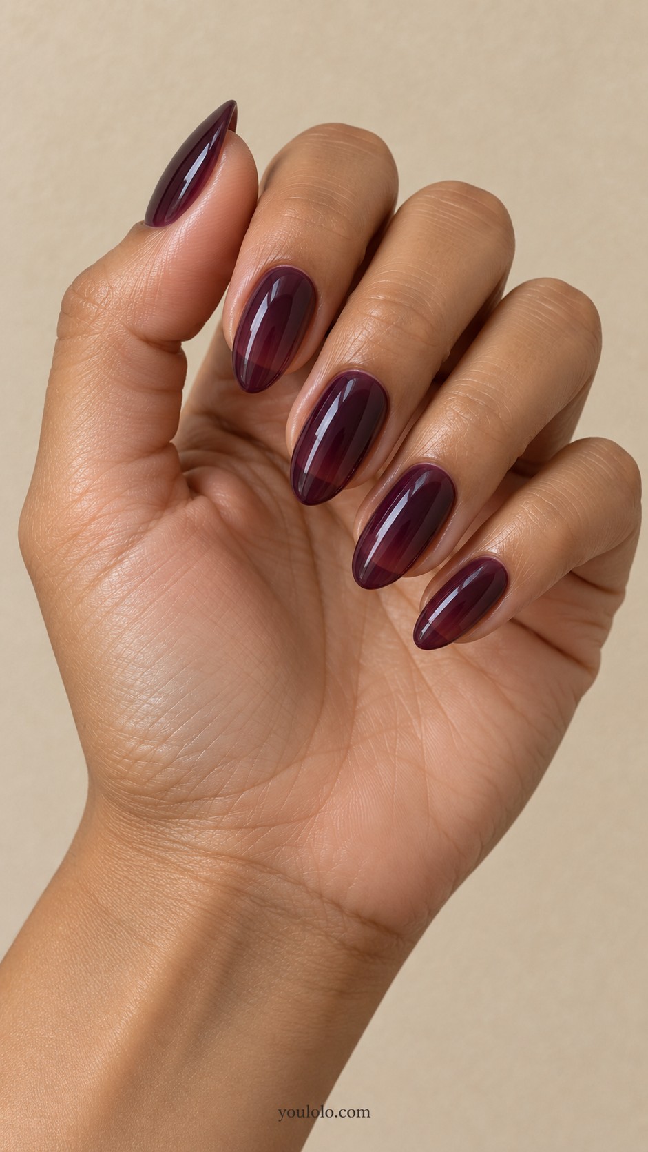 Fall Nail Colors — Dusty Aubergine Jelly