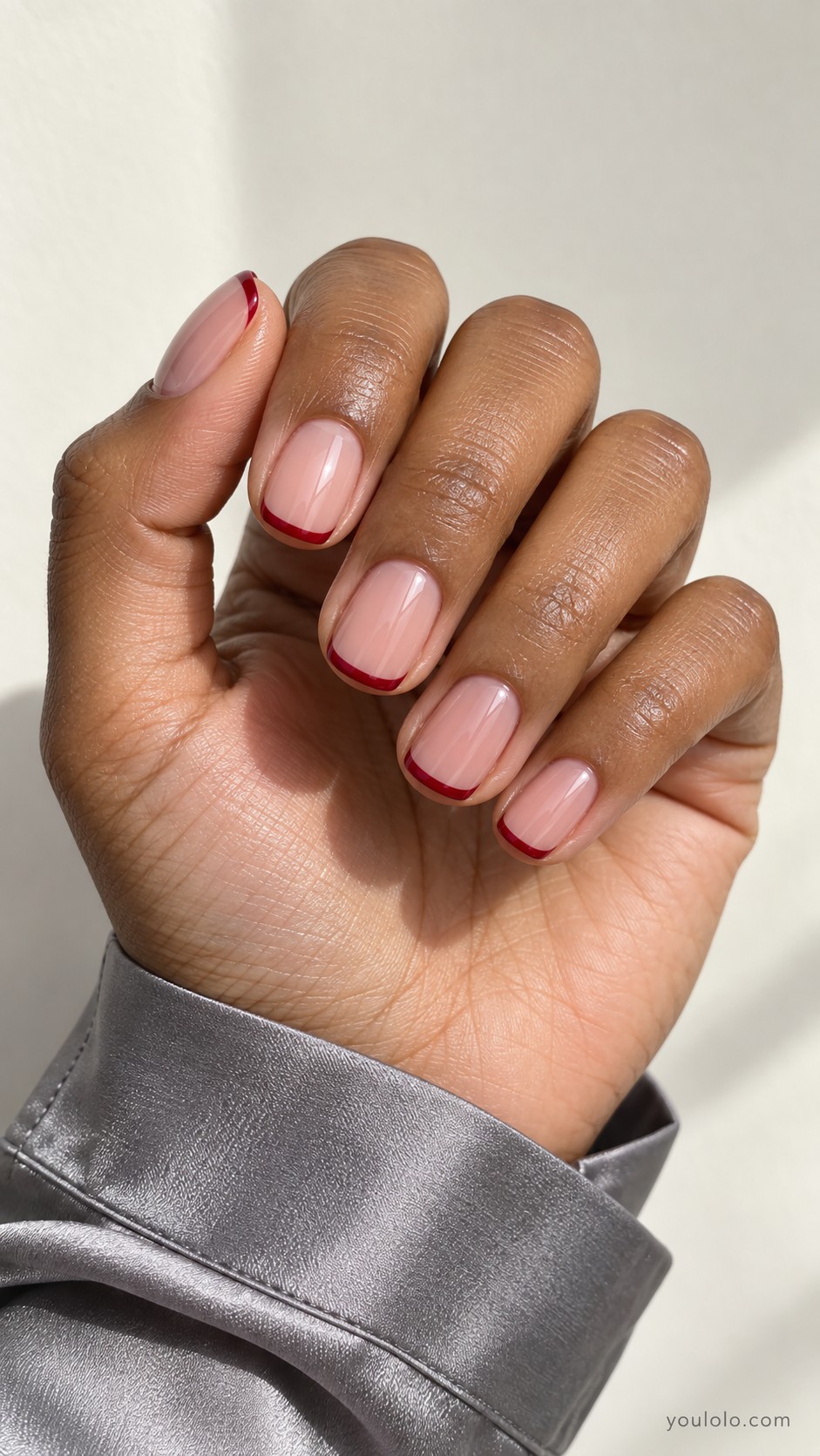 Xmas nails — Red Micro French
