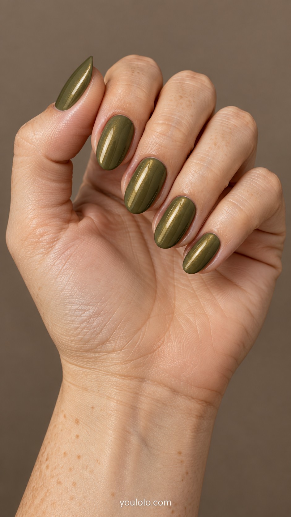 Fall Nail Colors — Antique Olive Pearl