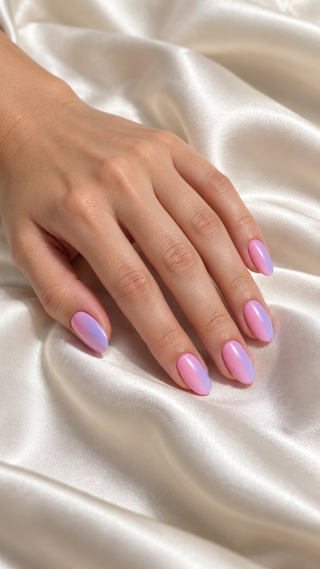 purple nail designs — Pink and Lilac Vertical Gradient