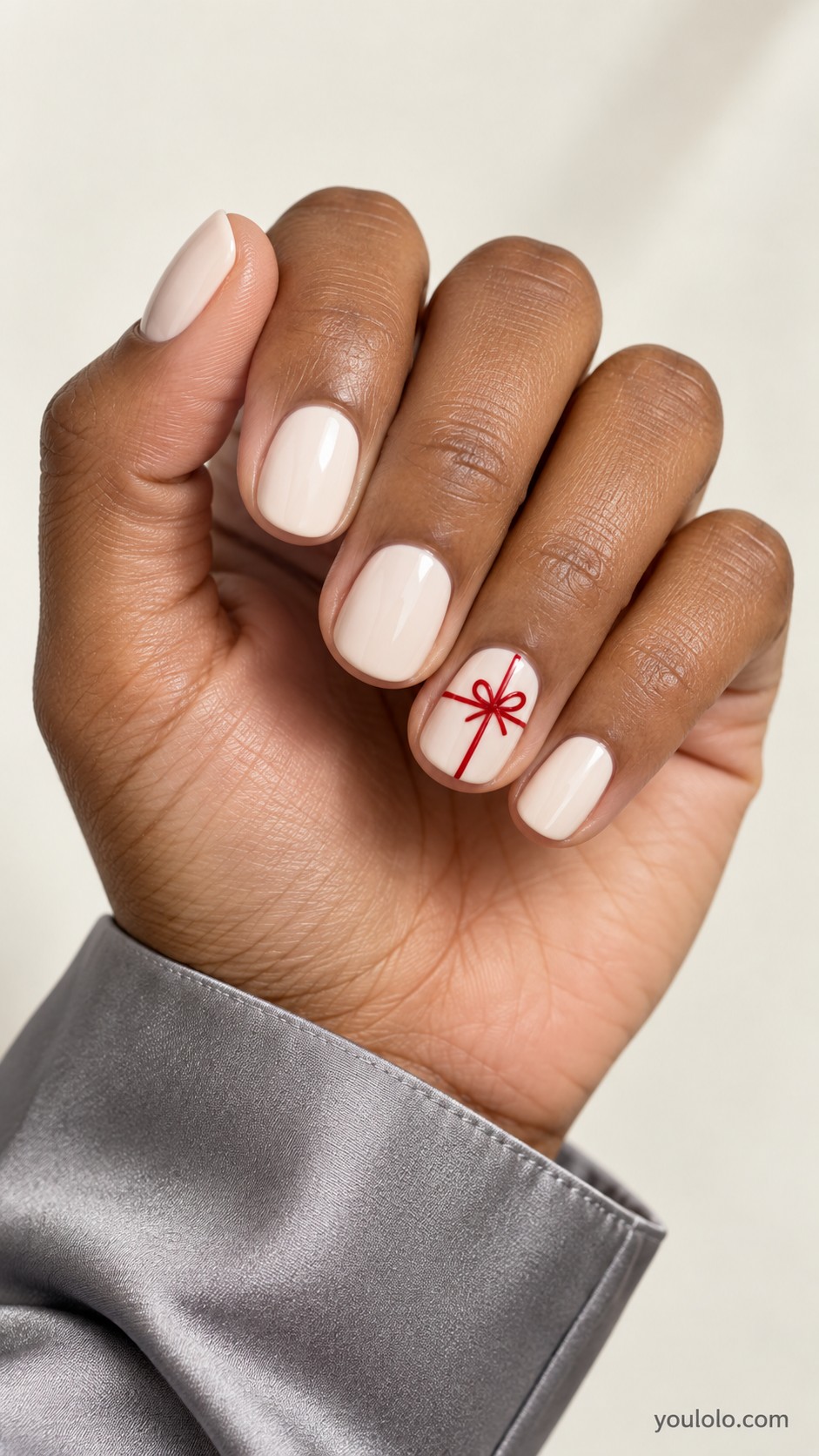 Xmas nails — A Little Red Gift Ribbon