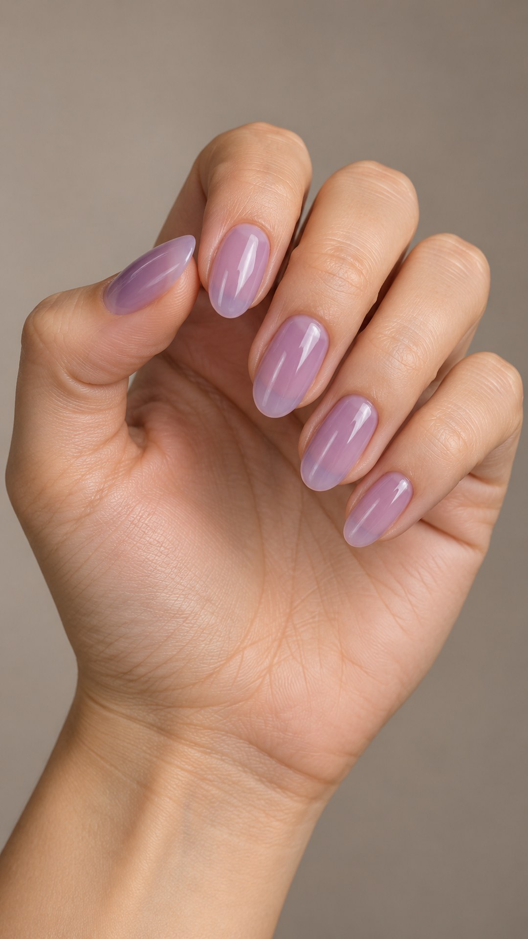 purple nail designs — Lavender Jelly Nails
