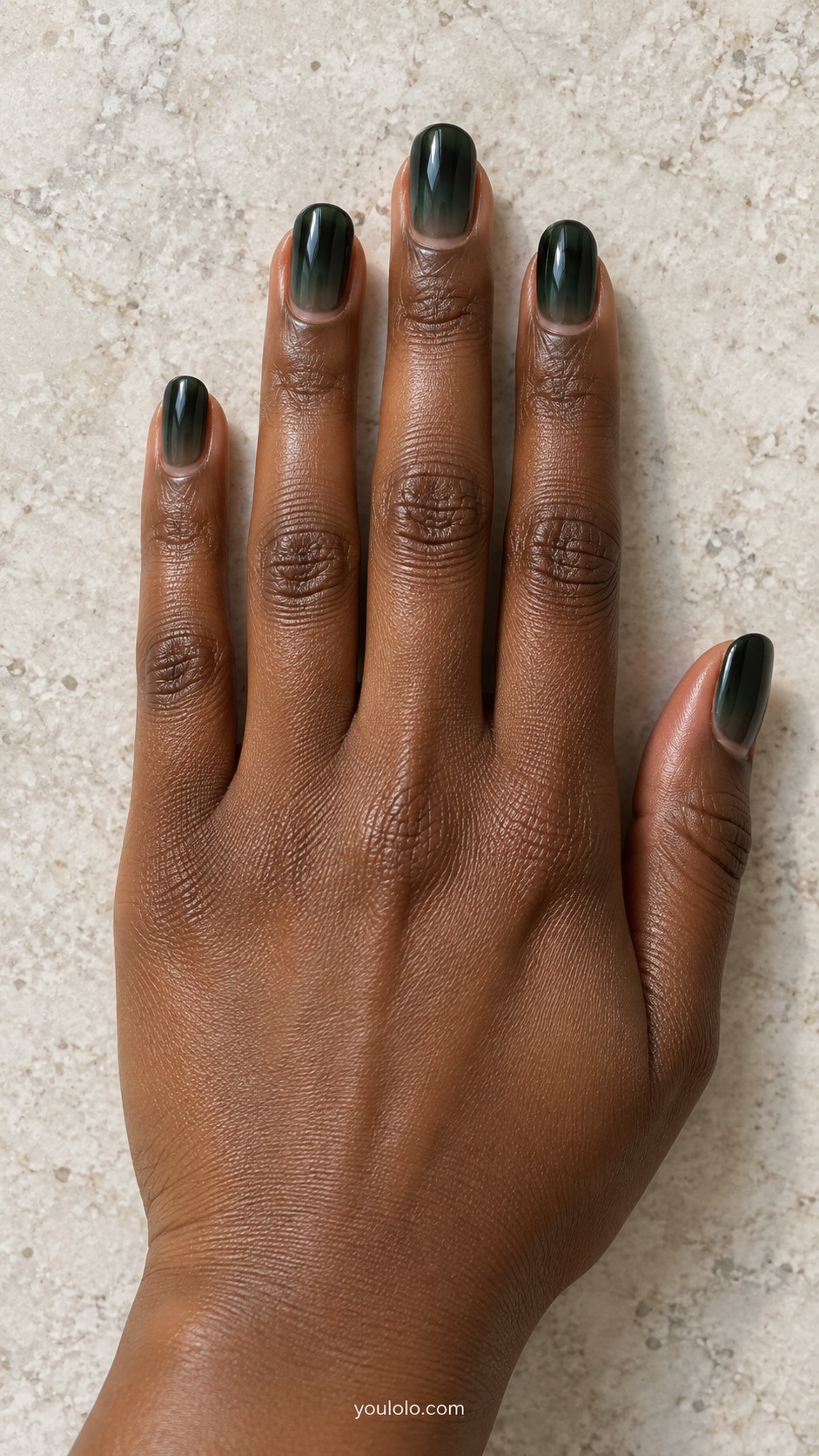 Dark Nails — Blackened Green Jelly