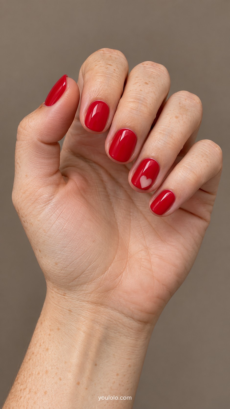 Cherry Red Nails — One Red Heart Window