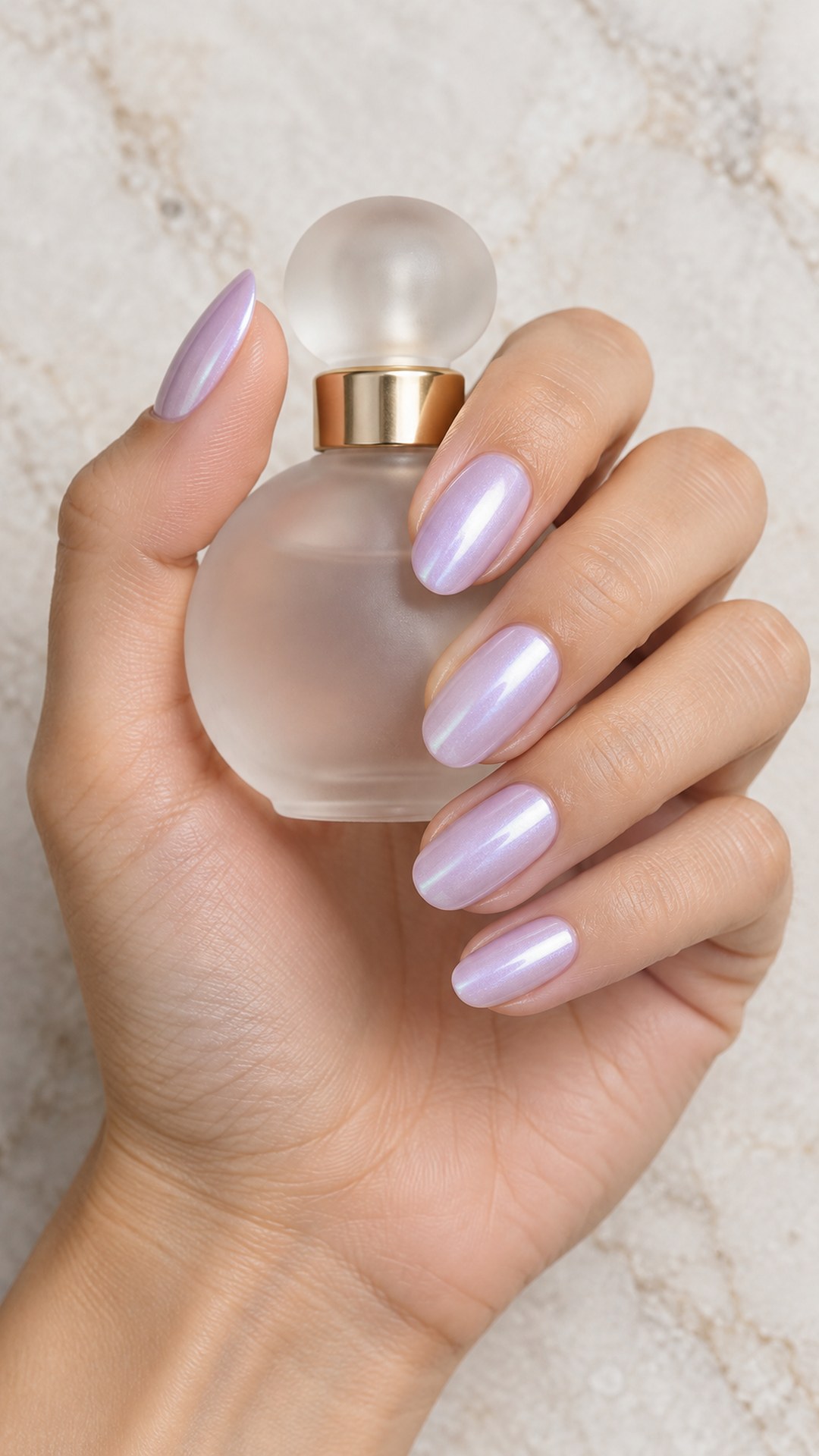 purple nail designs — Lilac Pearl Finish