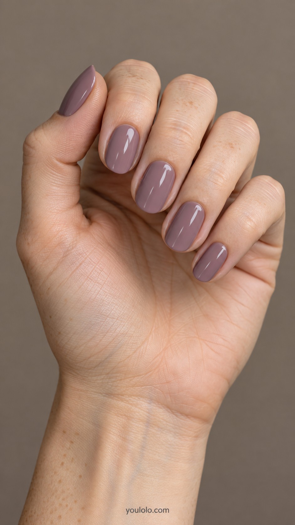 Fall Nail Colors — Dusty Mauve Cream
