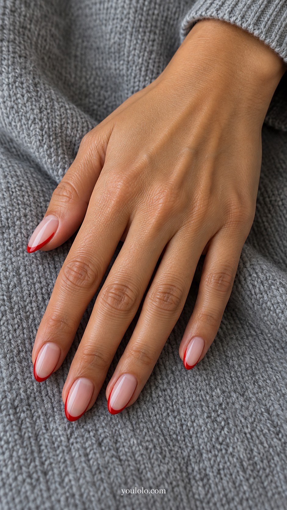Cherry Red Nails — Cherry Red Outline French