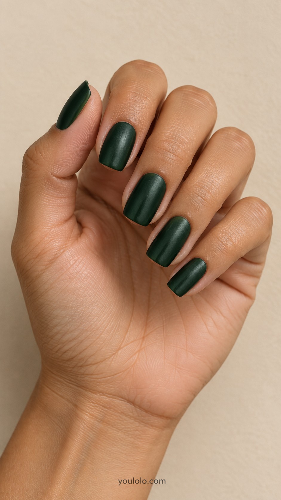 Fall Nail Colors — Pine Green Satin