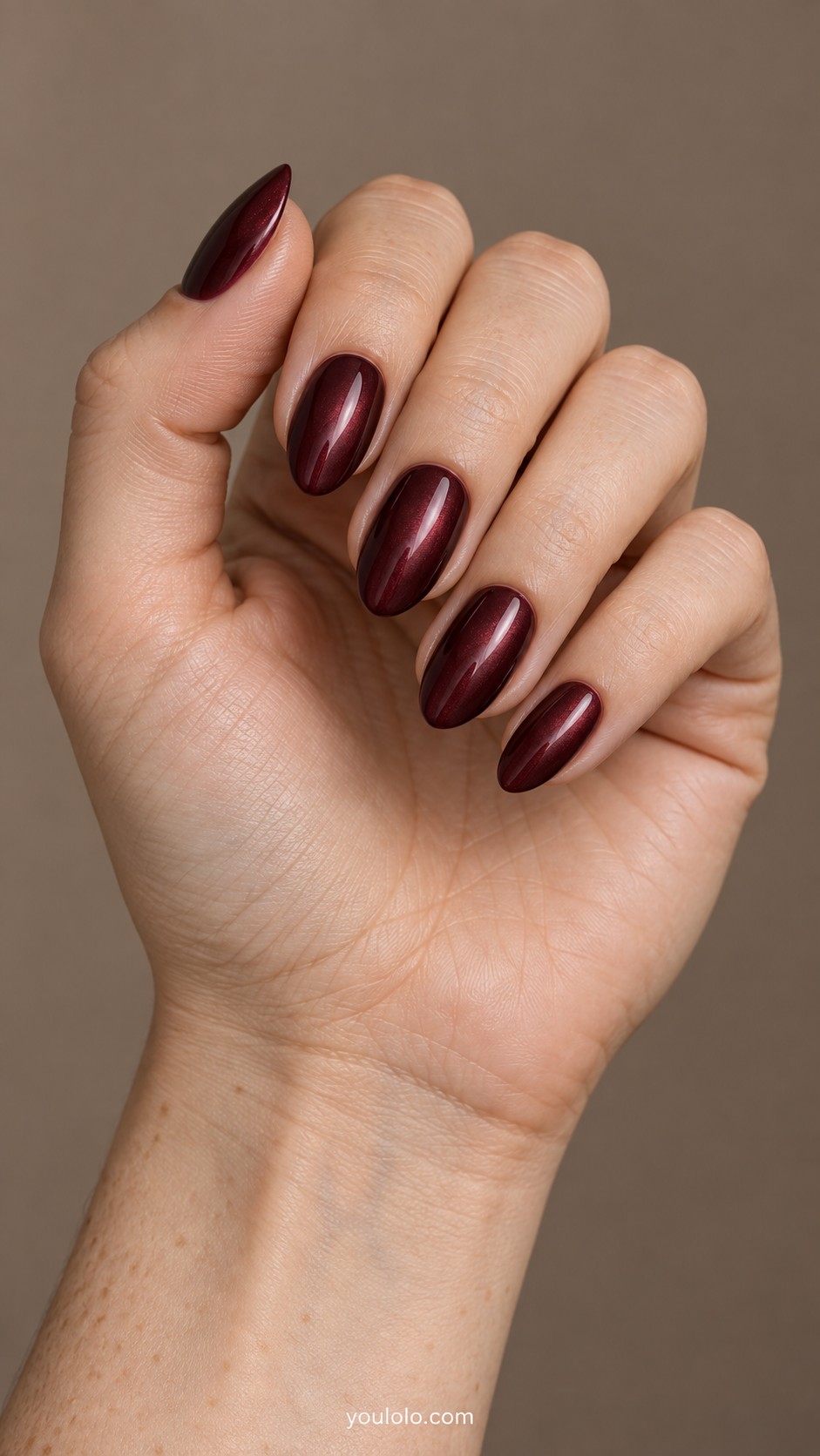 Fall Nail Colors — Soft Burgundy Pearl