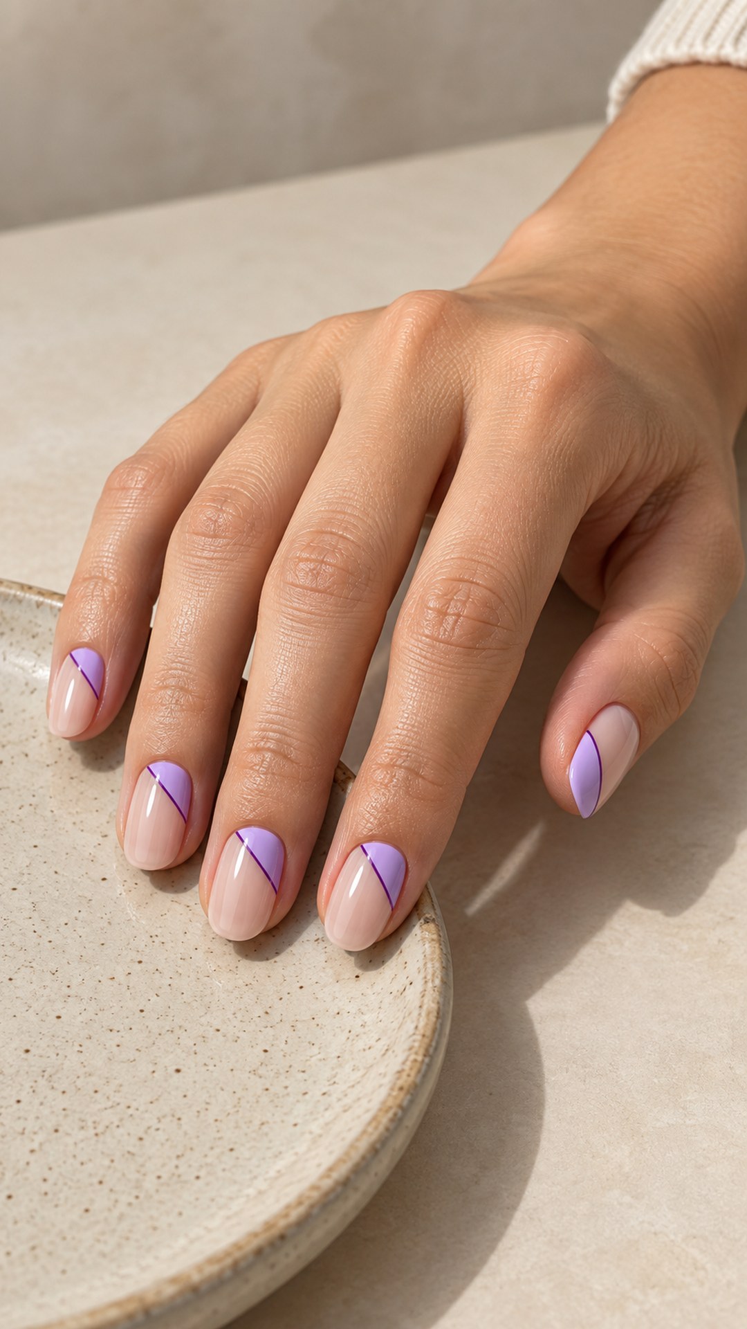 purple nail designs — Lilac Corner Blocks