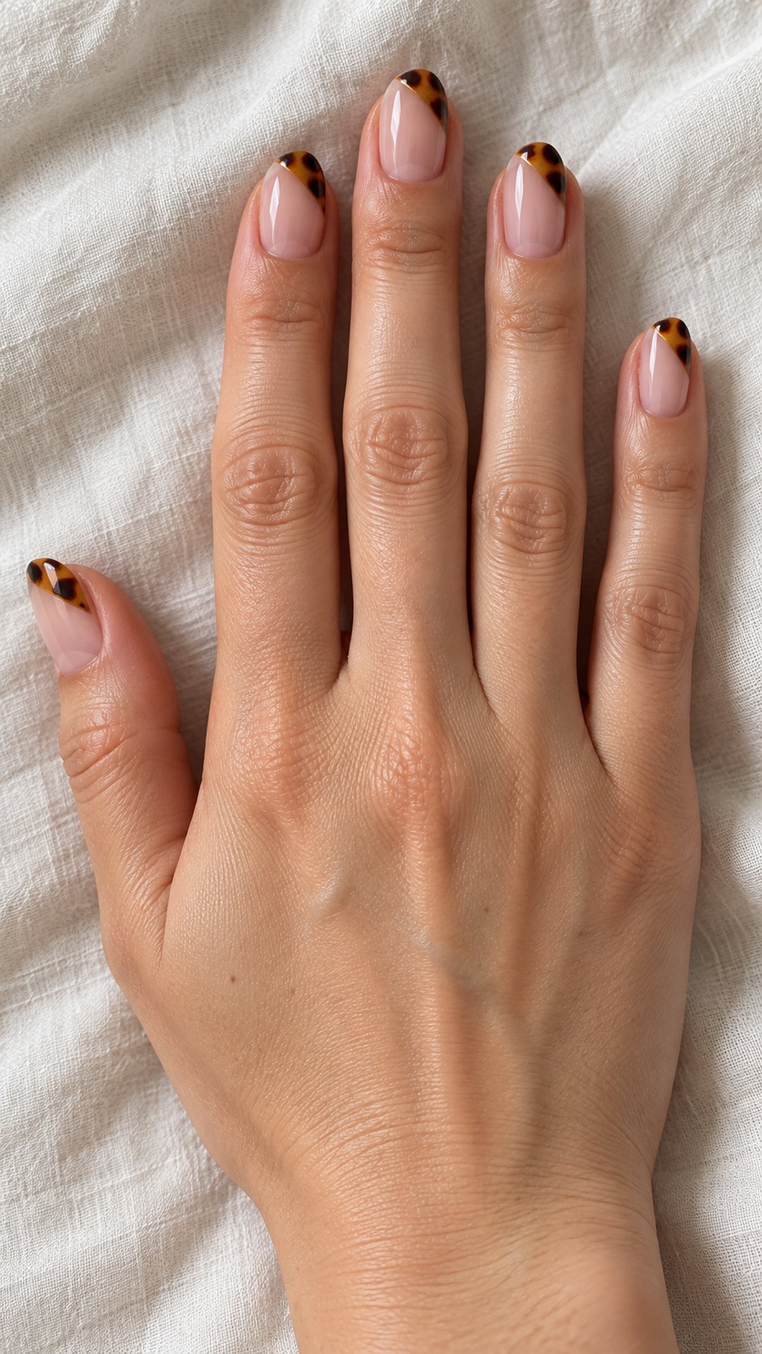 tortoise nails — Asymmetric Tortoise Corner Accents
