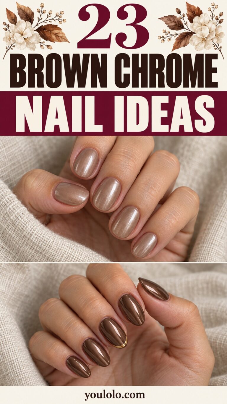 23 Brown Chrome Nails: Beautiful Metallic Design Ideas