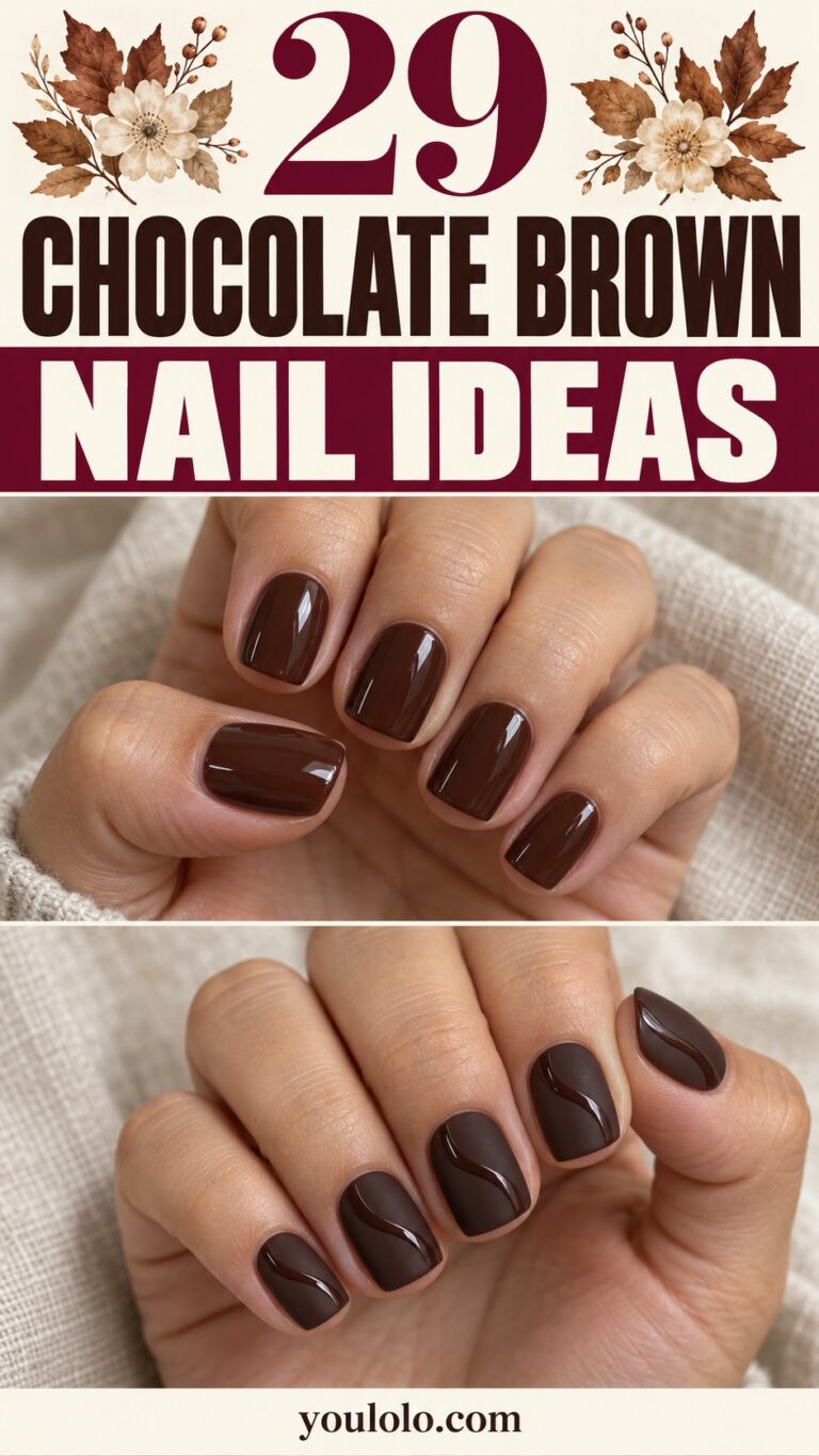 29 Chocolate Brown Nails: Beautiful Rich and Dark Ideas