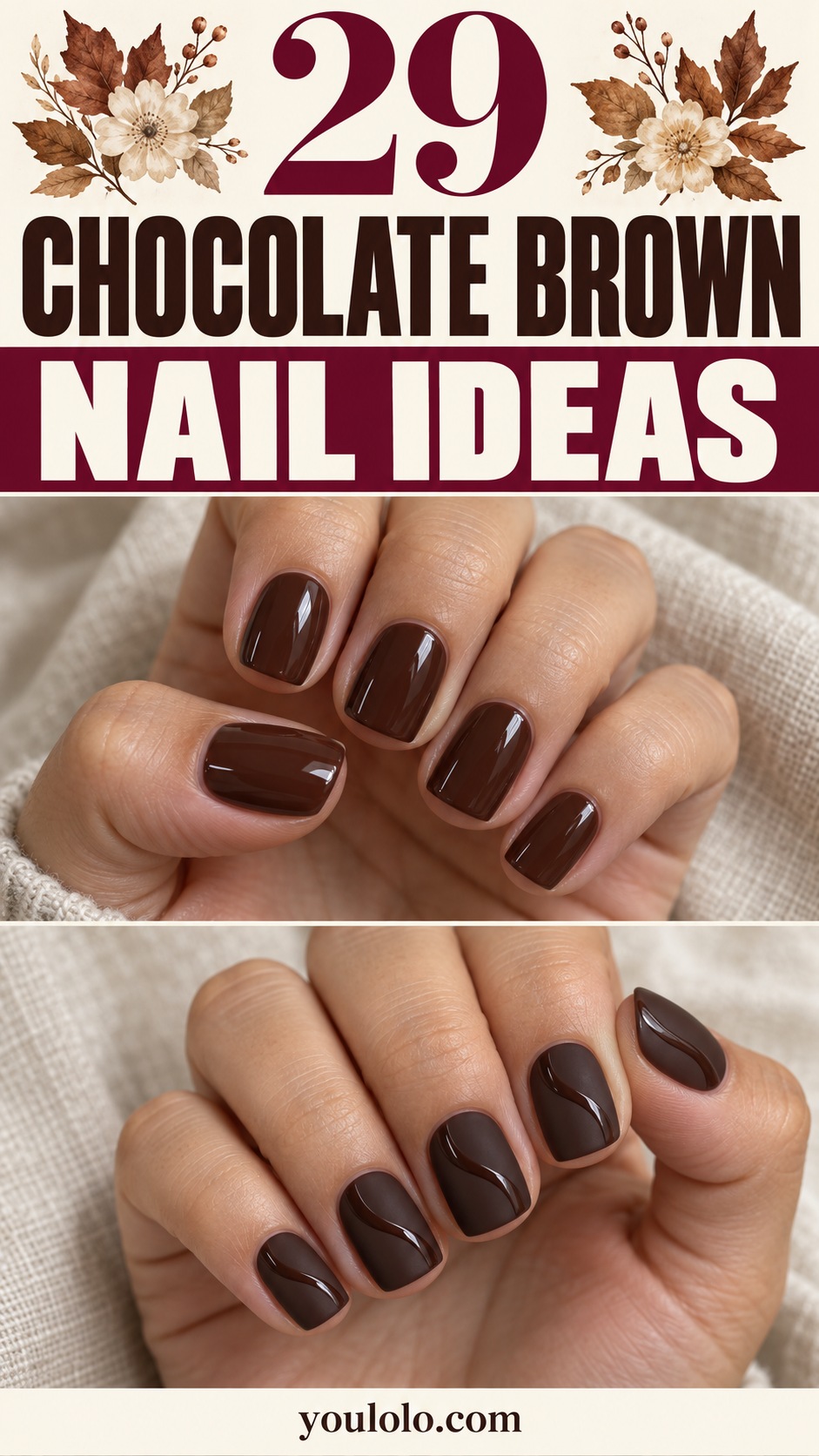 29 Chocolate Brown Nails: Beautiful Rich and Dark Ideas