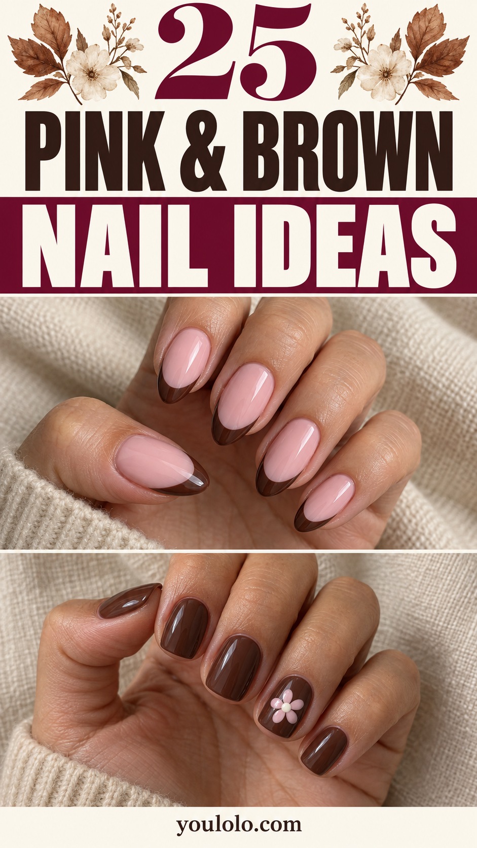 25 Pink and Brown Nails: Beautiful Romantic Design Ideas