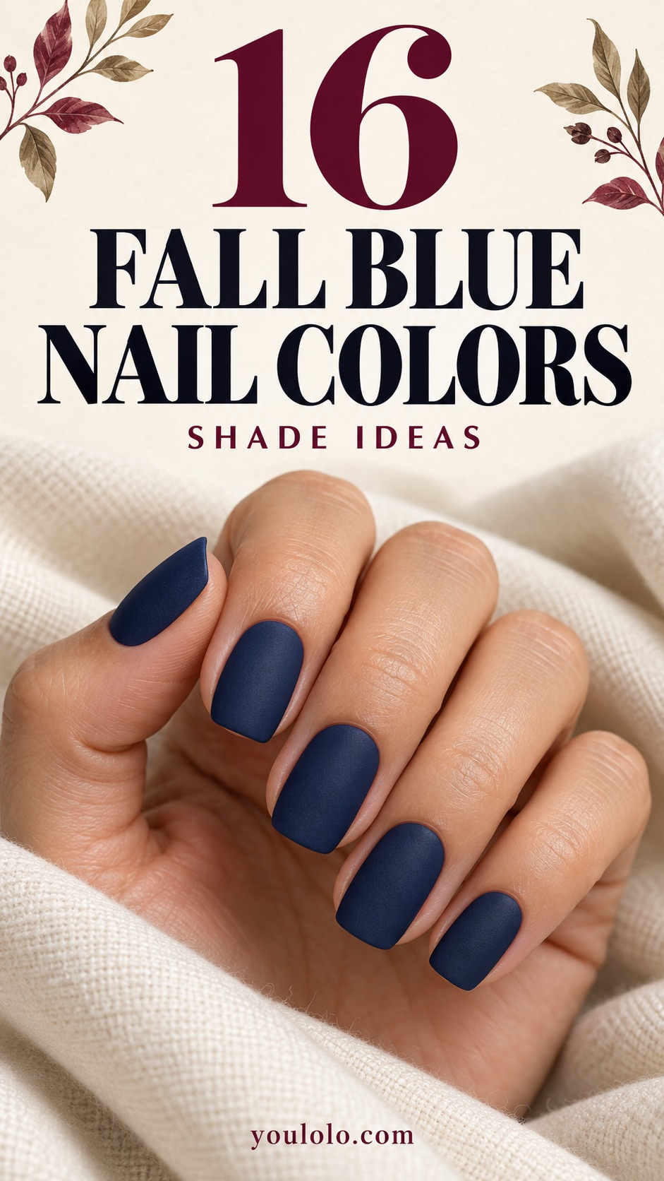 16 Fall Blue Nail Colors from Denim to Deep Ink