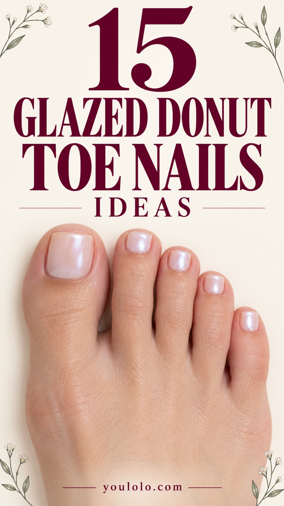 15 Glazed Donut Toe Nails Ideas for a Pearly Pedicure