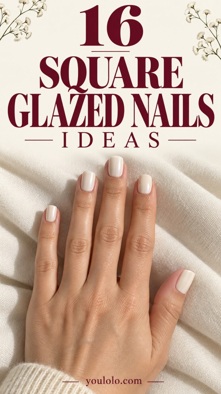 16 Square Glazed Nails Ideas with Clean, Shiny Edges