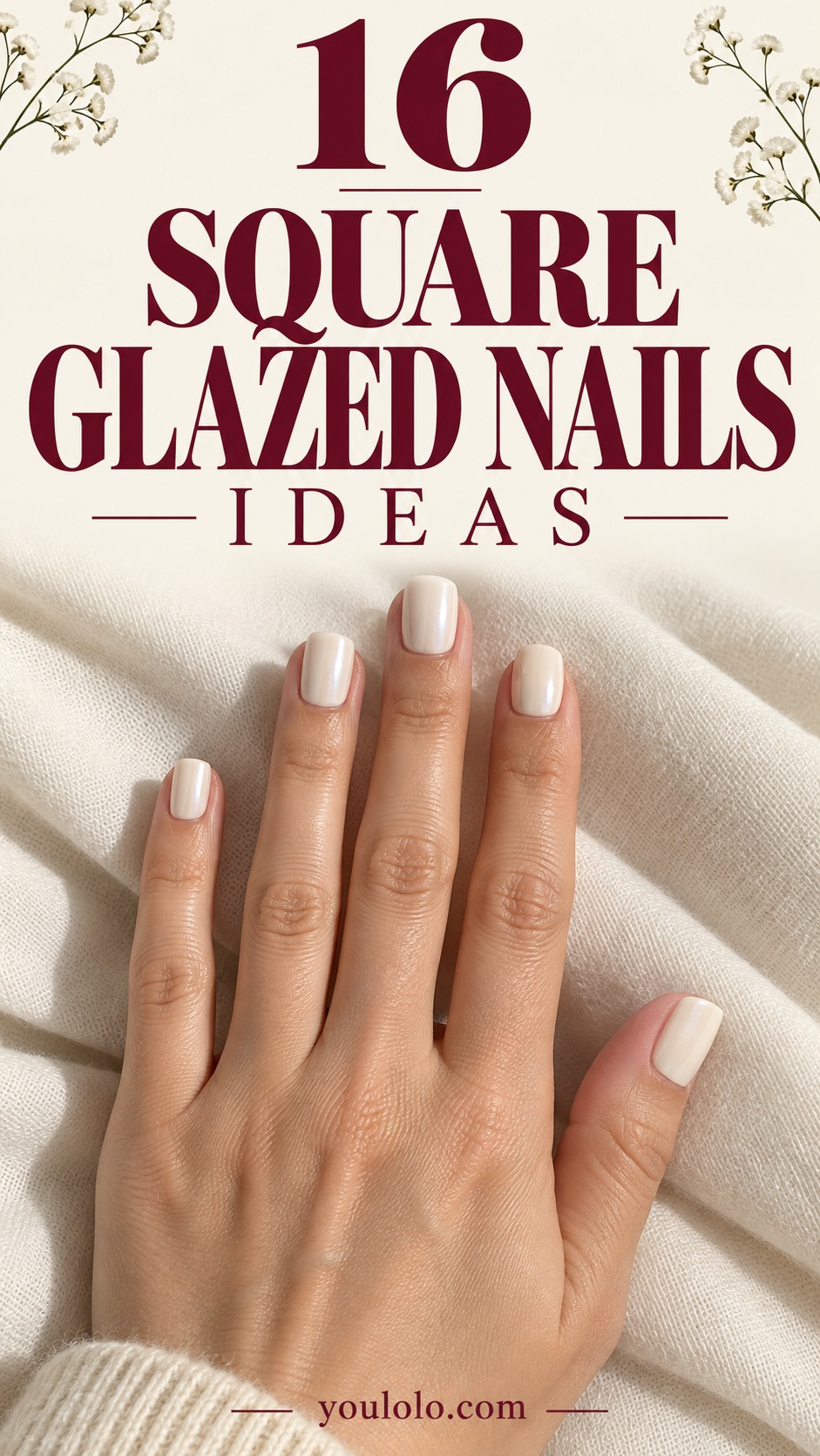 16 Square Glazed Nails Ideas with Clean, Shiny Edges