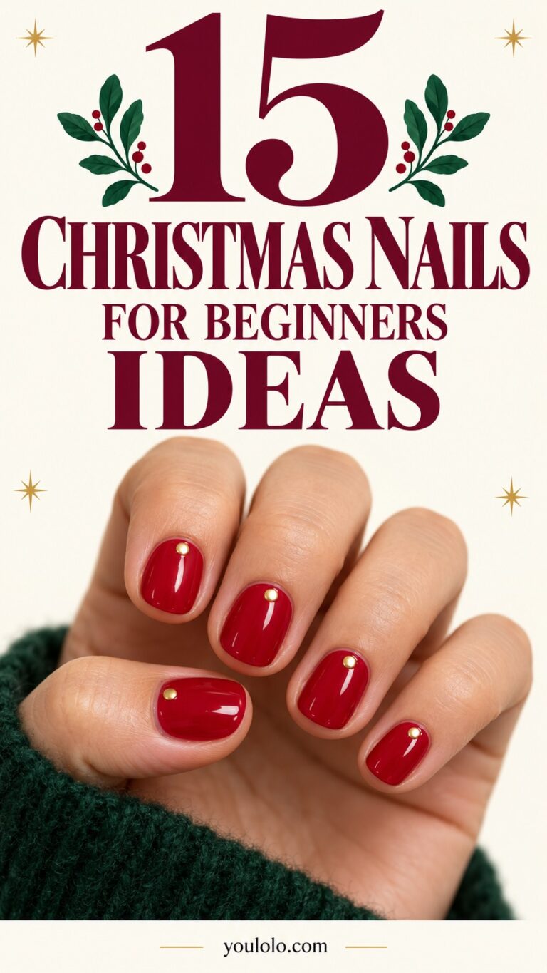 15 Christmas Nails for Beginners: Easy Short Designs