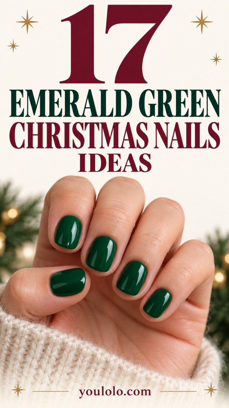 17 Emerald Green Christmas Nails for Holiday Outfits
