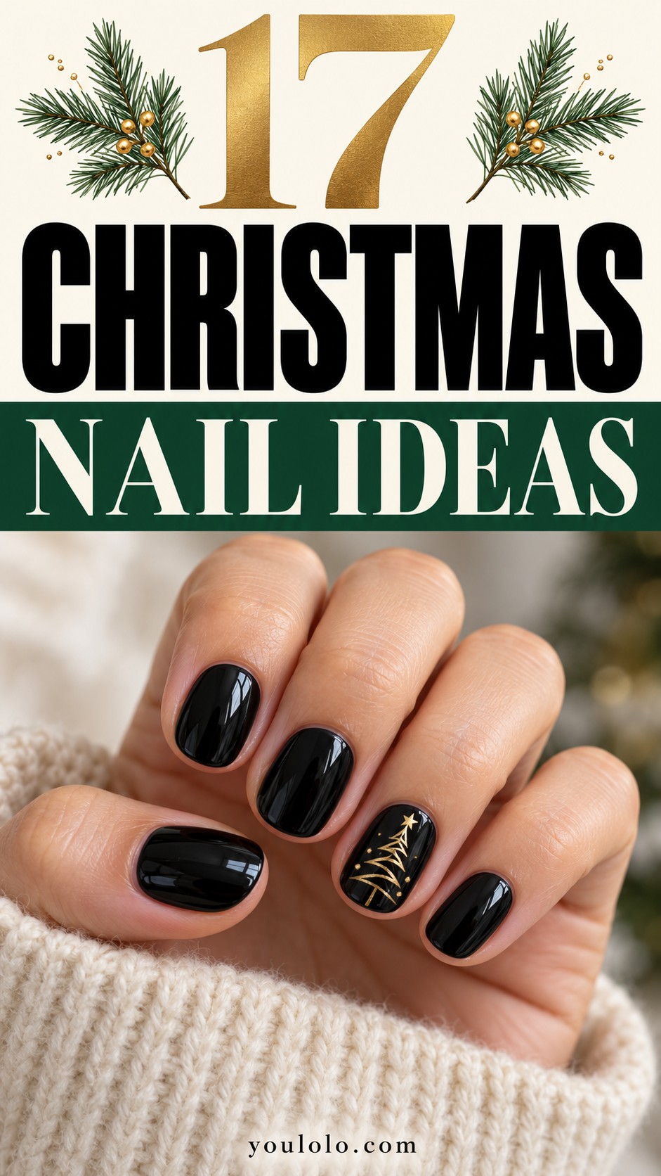 17 Christmas Nail Ideas with Playful Holiday Accents