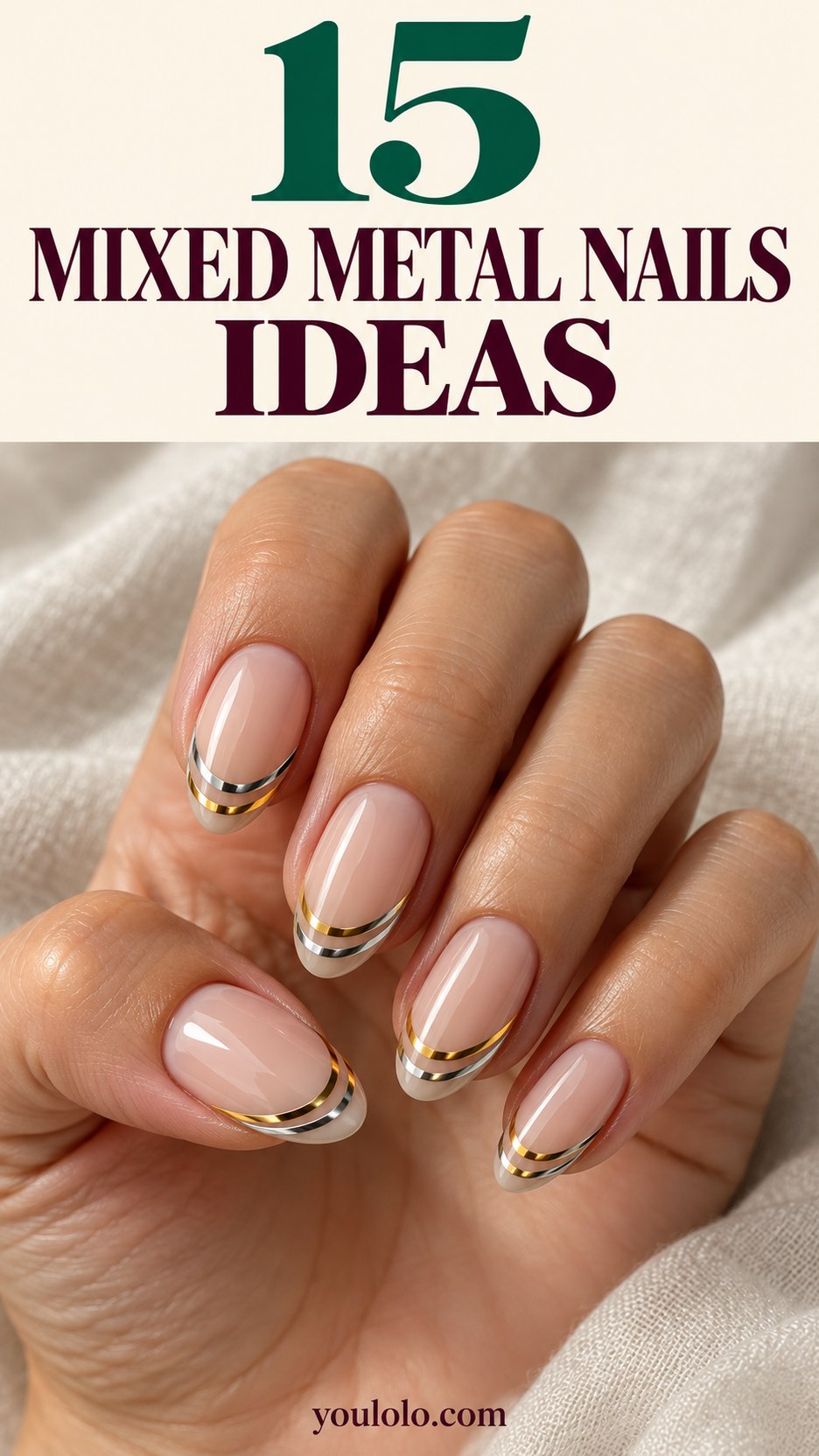 Mixed Metal Nails: 15 Gold and Silver Design Ideas